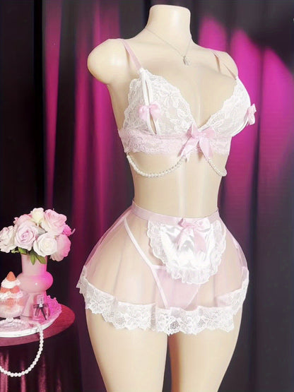 فستان نسائي بكاميسول مثير باللون الوردي