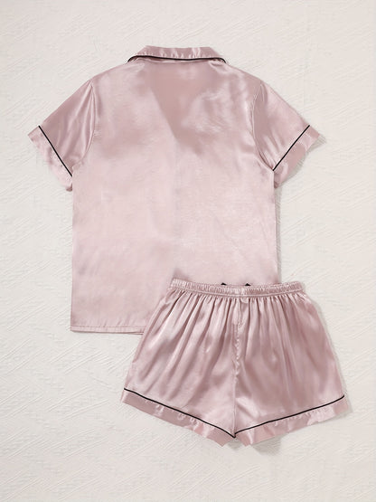 طقم بيجاما من الساتان