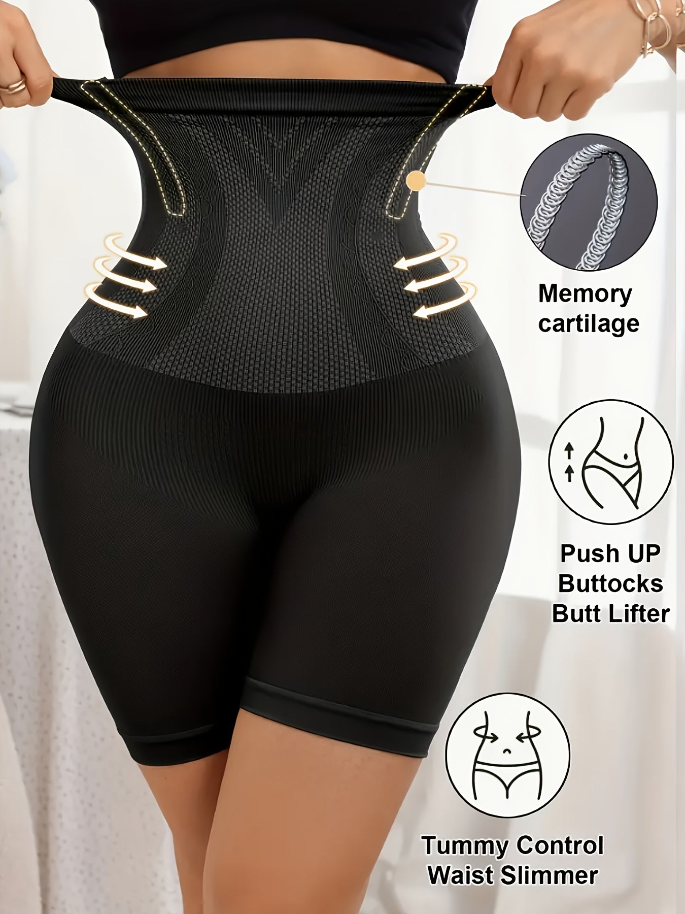 شورت جيم نسائي عالي الخصر