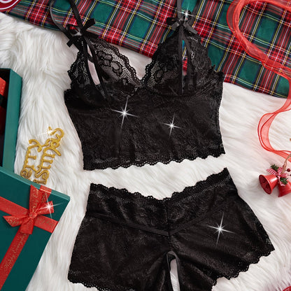 طقم لانجري دنيم مزخرف