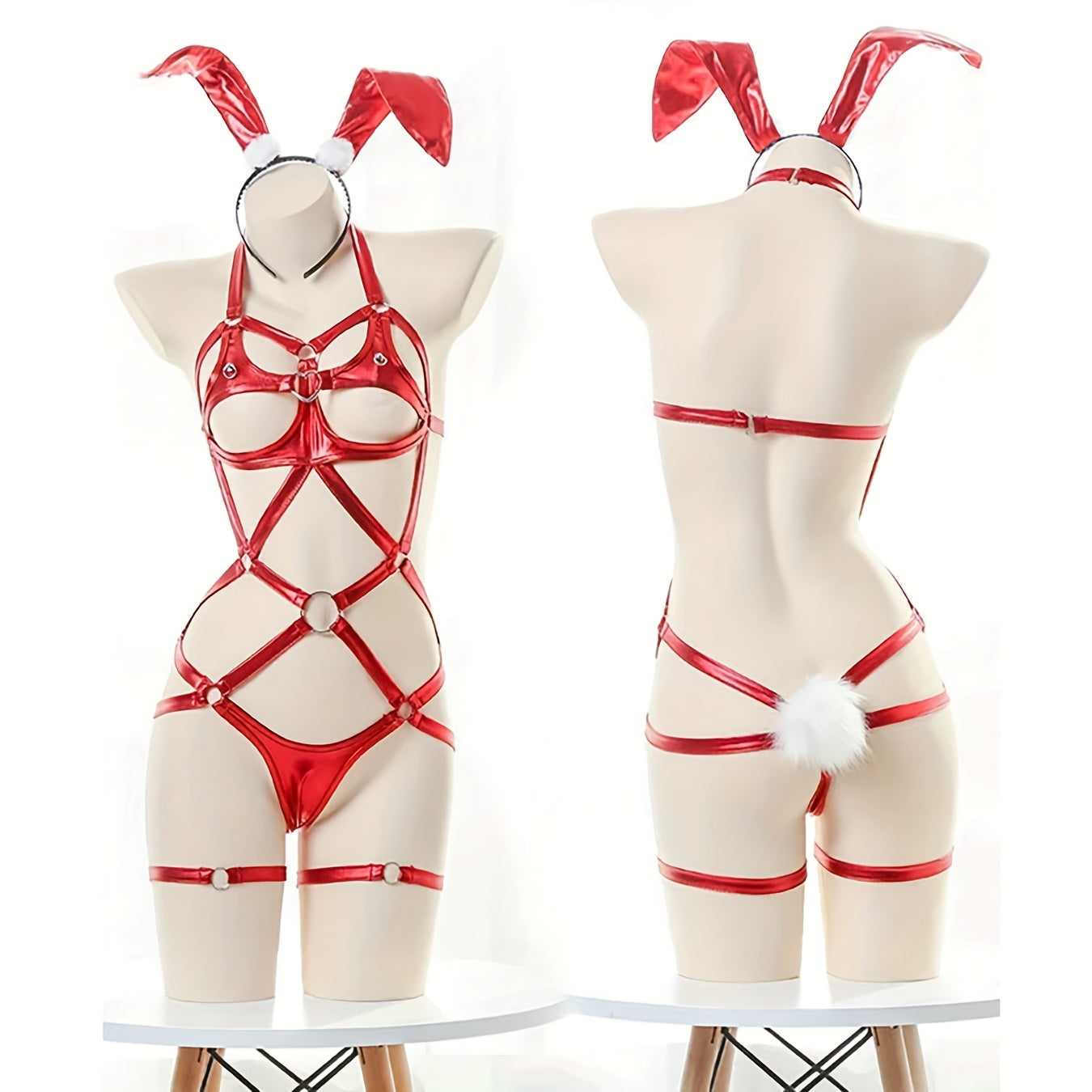 مجموعة ملابس داخلية جلدية من PU