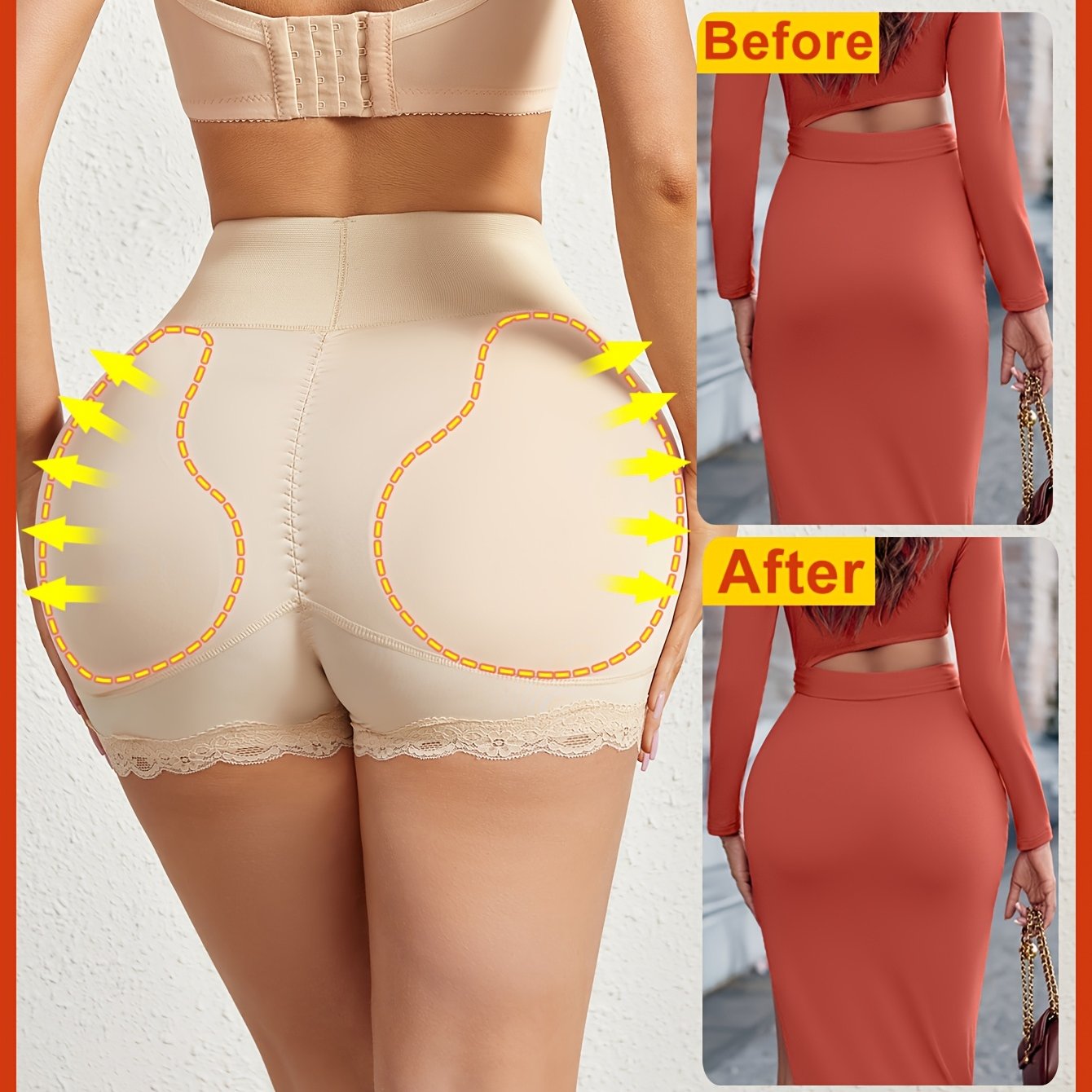 شورت نسائي مصحح مع أرداف مزيفة