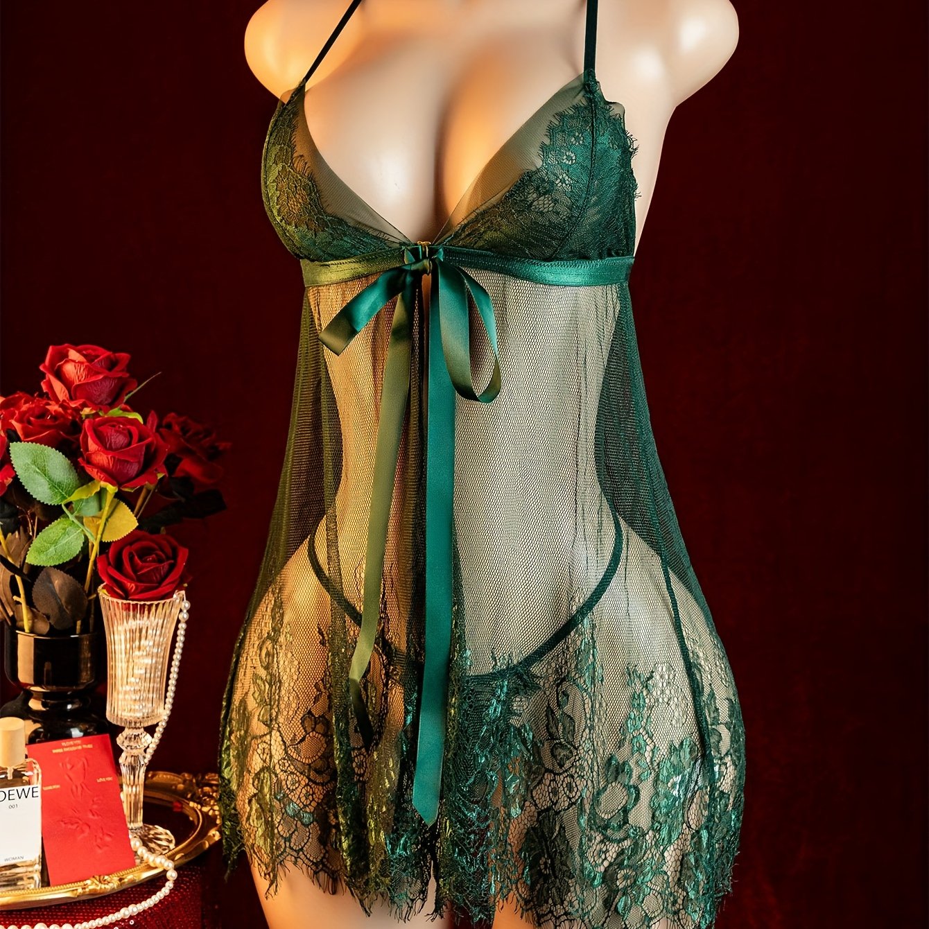 فستان نوم مثير للنساء مقاس كبير