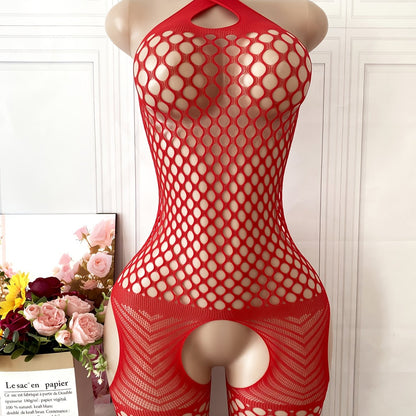 بدلة شبكية حمراء مقاس كبير