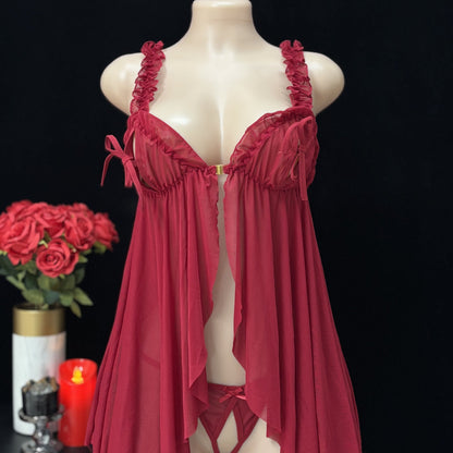 لانجري مثير بمشبك أمامي