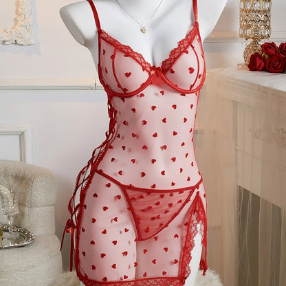 فستان شفاف بتصميم قلب