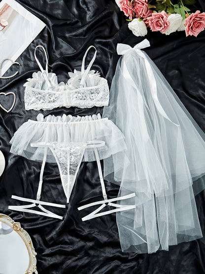 مجموعة لانجري زفاف أنيقة