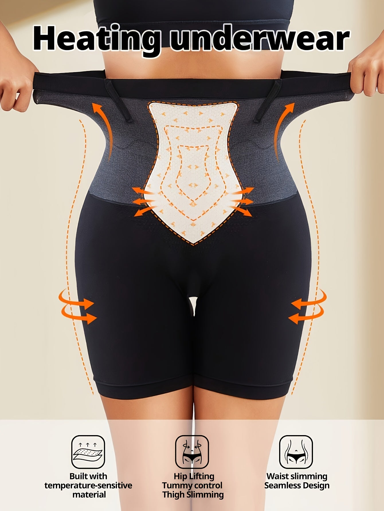 سروال حراري نسائي عالي الخصر