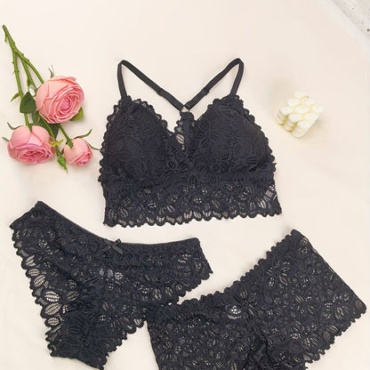 مجموعة لانجري نسائي دانتيل