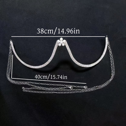 سلسلة حمالة صدر مرصعة بالجواهر