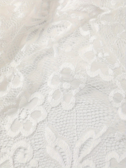 بدلة ليفي زهري مع حواف مكشكشة