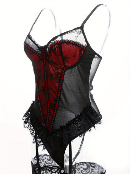 بدي مكون من 3 قطع مع دانتيل