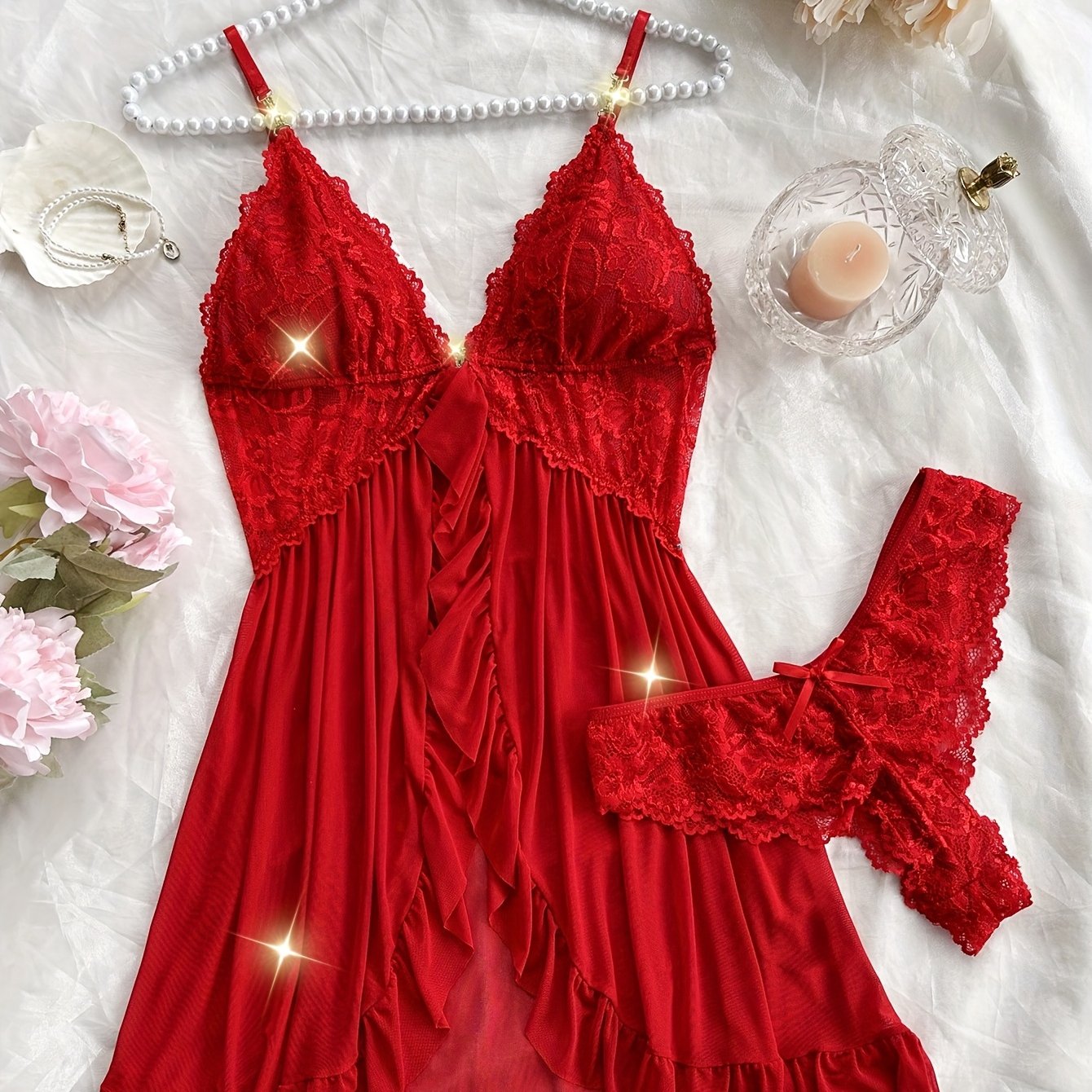 طقم نوم رومانسي