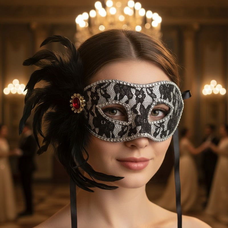 قناع ماسكرايد من الدانتيل