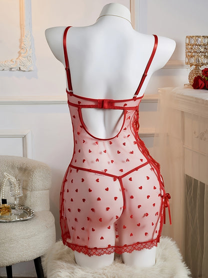 فستان شفاف بتصميم قلب