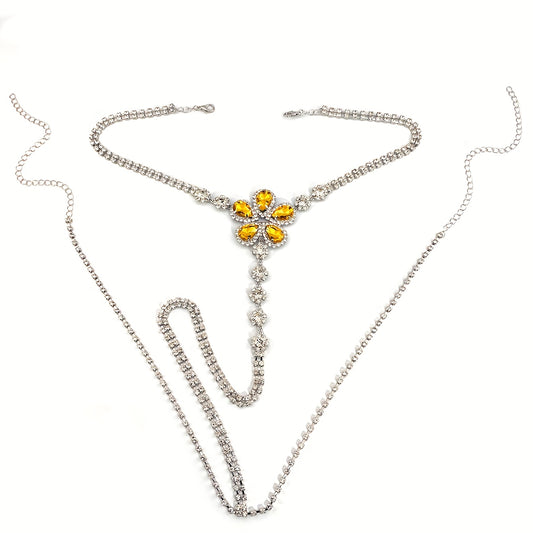 سلسلة جسم زهور زاهية