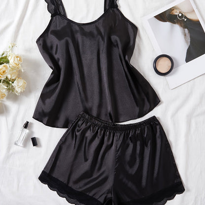 مجموعة نوم نسائية مع حمالات سباجيتي