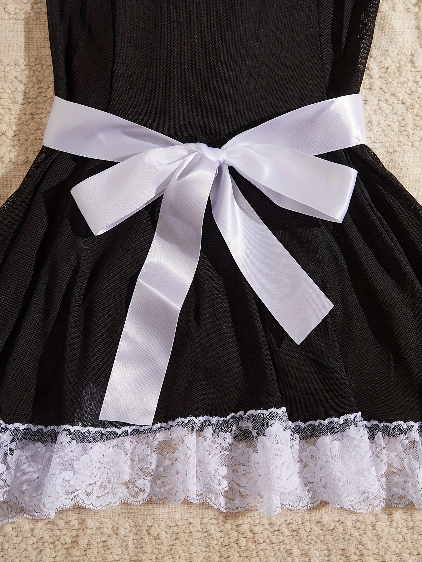 زي خادمة مثير - أسود