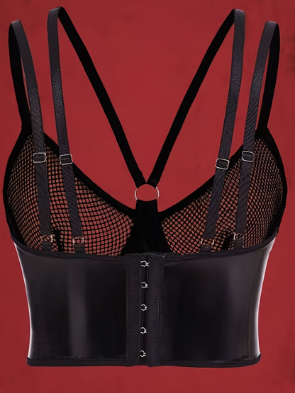 صدرية دعامات مزدوجة سوداء