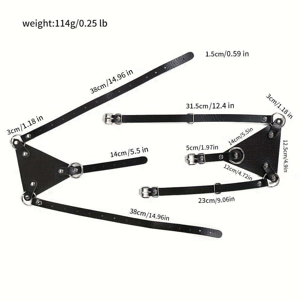 كورسيه لنجري - جلد صناعي أسود