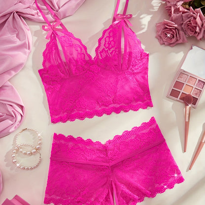 طقم لانجري دنيم مزخرف