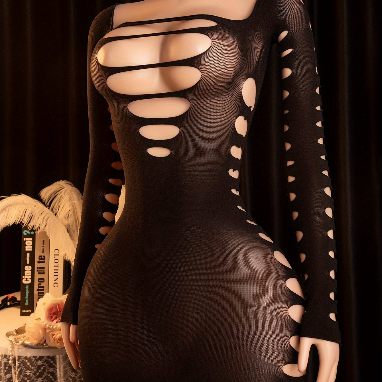 فستان لانجري شفاف للنساء