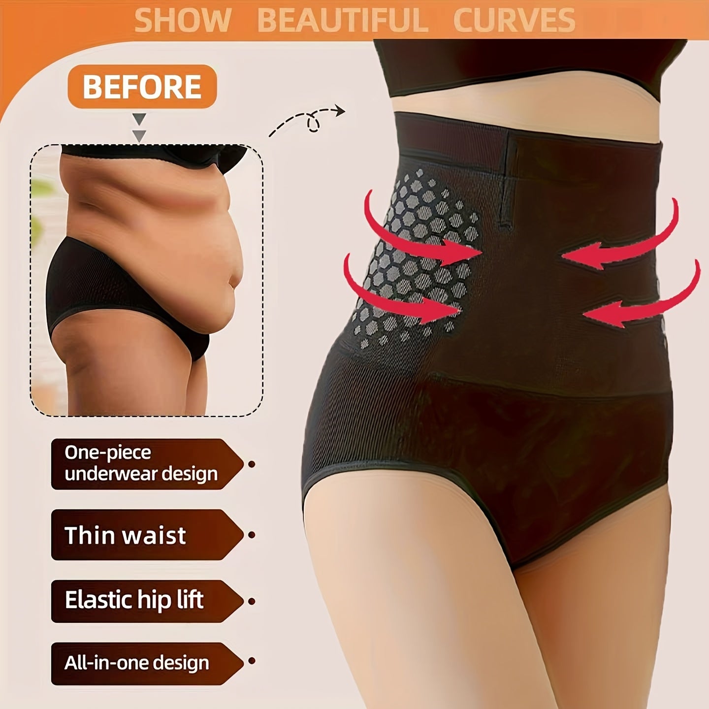 تحتية تحكم البطن عالية الخصر