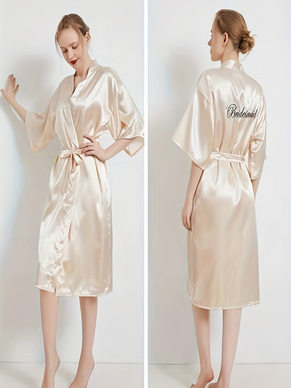 روب العروس ساتان أنيق