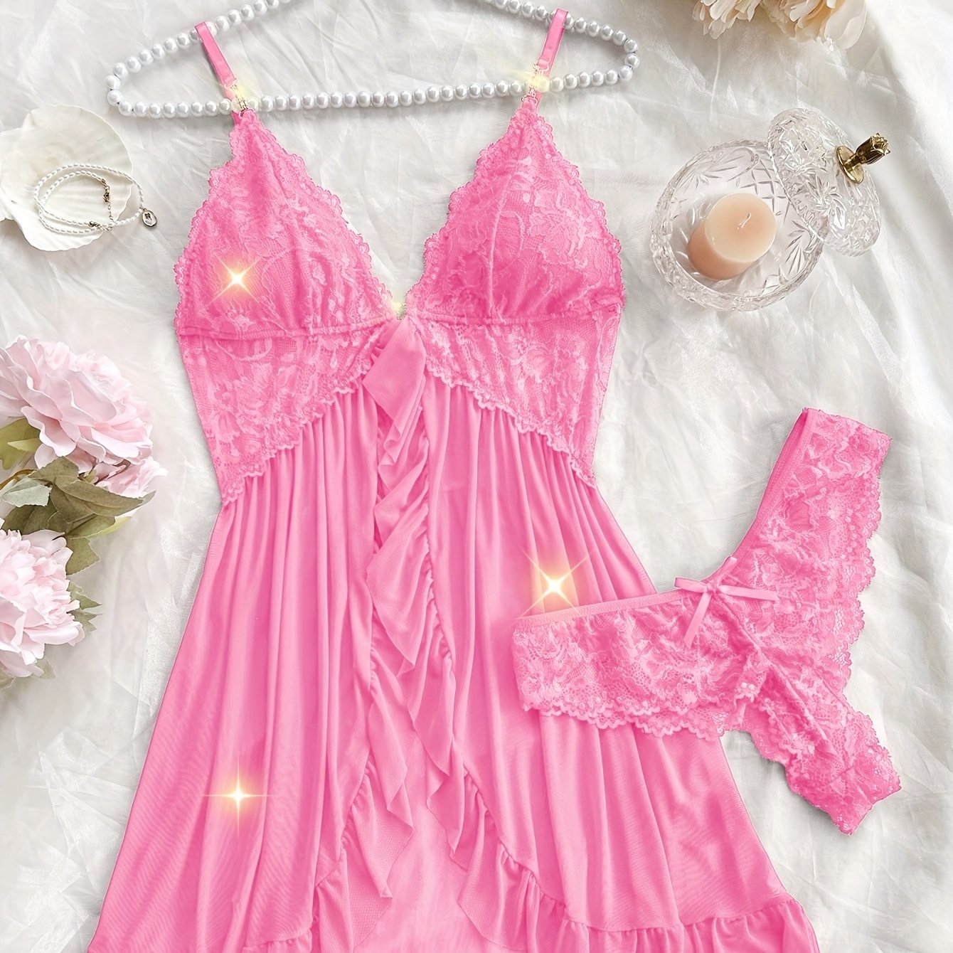 طقم نوم رومانسي