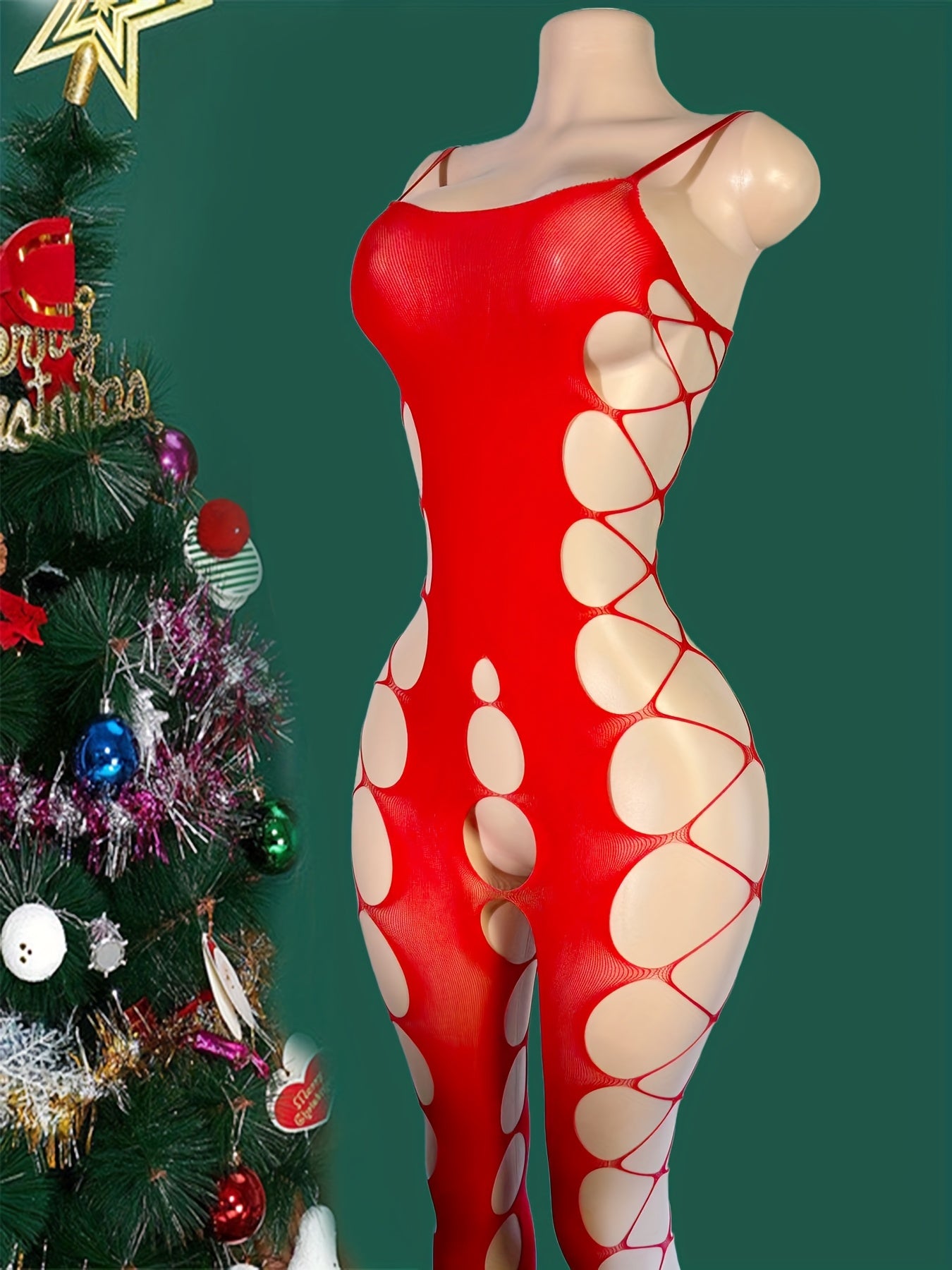 بدي نسائي أحمر بالدانتيل