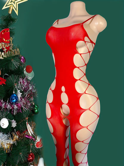 بدي نسائي أحمر بالدانتيل