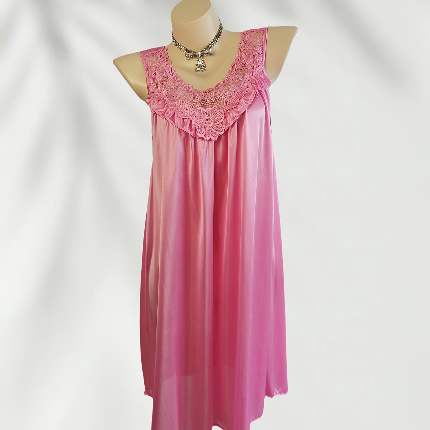 فستان نوم نسائي قابلة للاستخدام - وردي