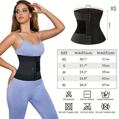 حزام تحكم البطن عالي الخصر للنساء - أسود