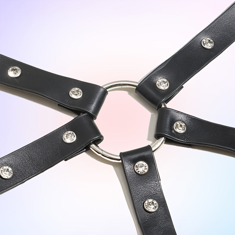 طقم طوق ومعاصم جلدية للبالغين