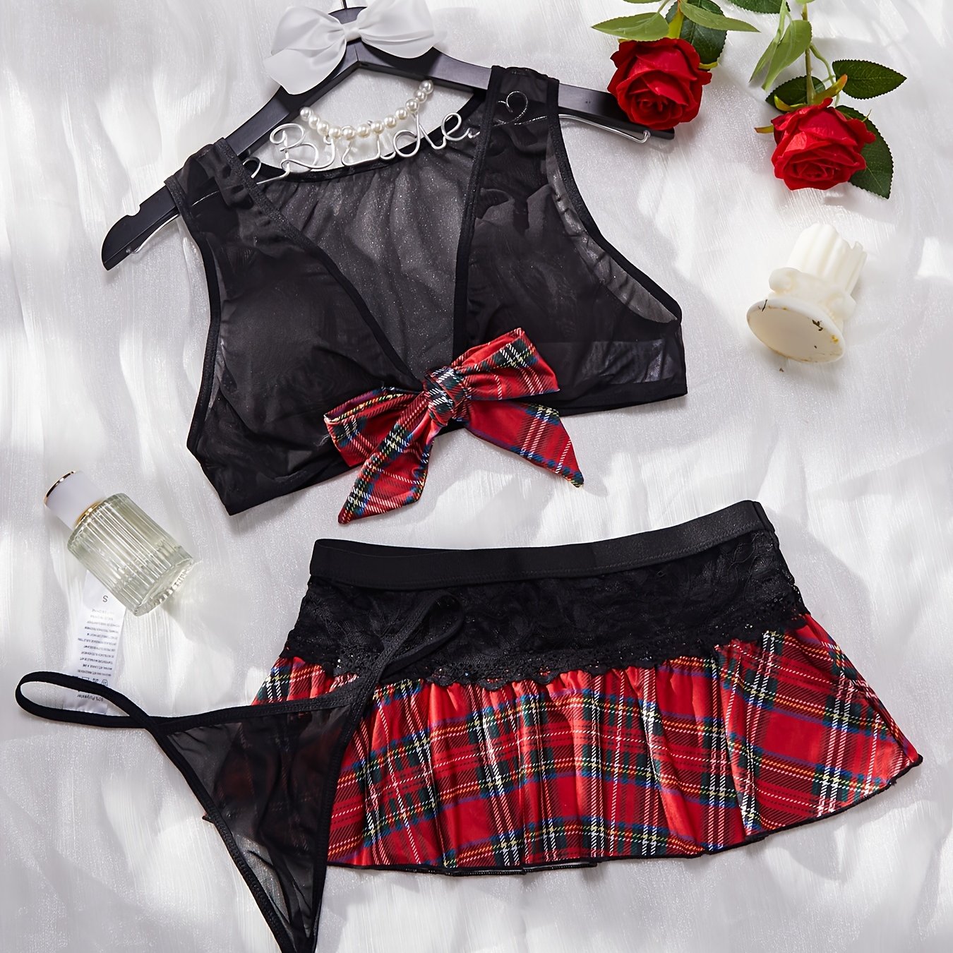 مجموعة لانجري نسائية 3 قطع