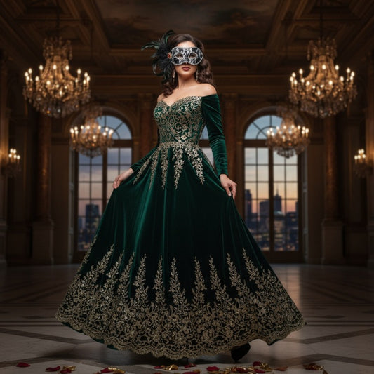 قناع ماسكرايد من الدانتيل