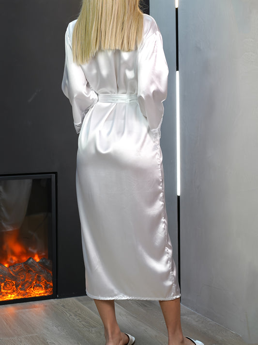 روب ساتان نسائي أنيق