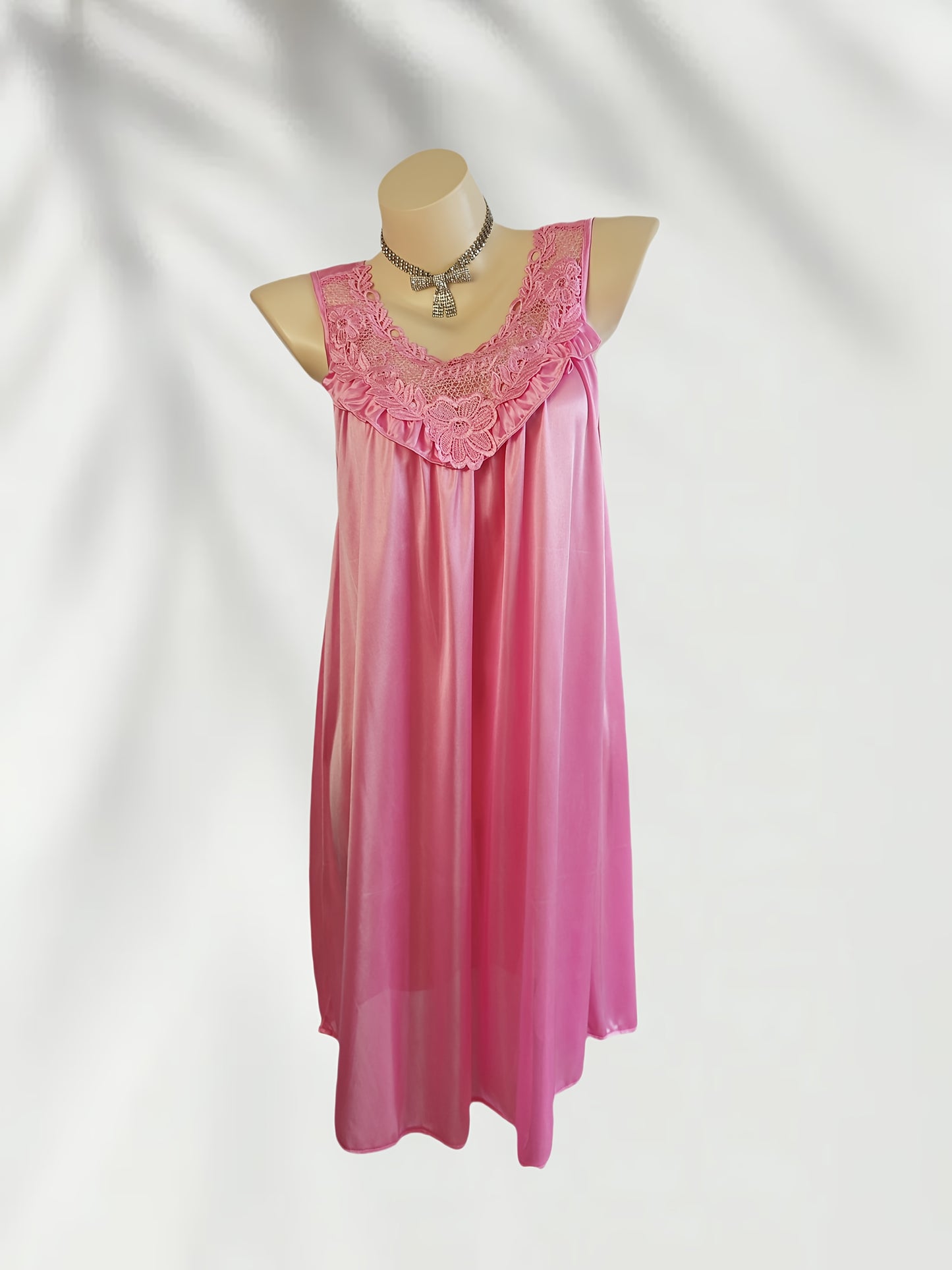 فستان نوم نسائي قابلة للاستخدام - وردي