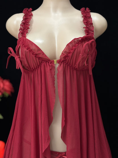 لانجري مثير بمشبك أمامي