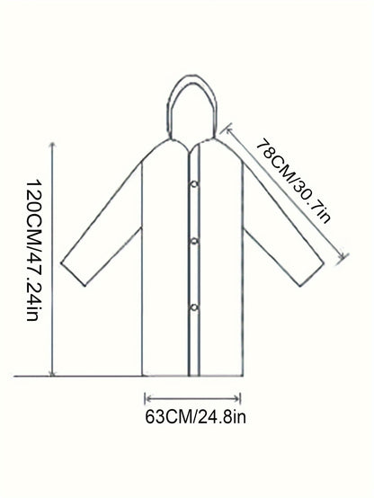 معطف مطري نسائي شفاف