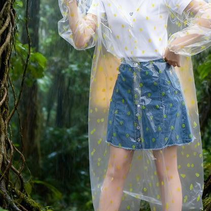 معطف مطري نسائي شفاف