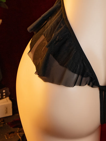 بدلة نسائية شفافه بأربطة