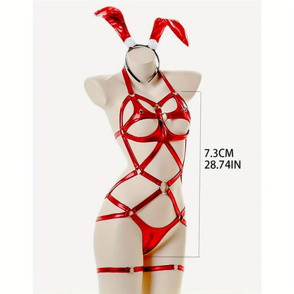 مجموعة ملابس داخلية جلدية من PU