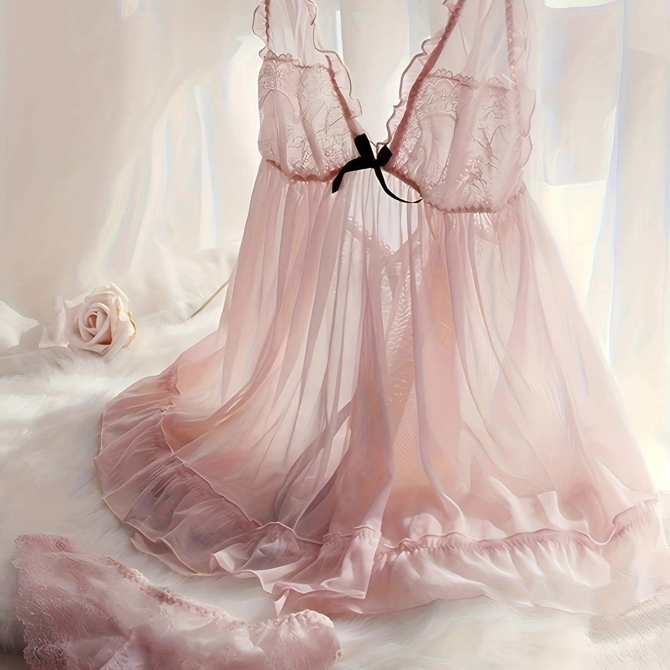 مجموعة لانجيري وبيجامة نسائية