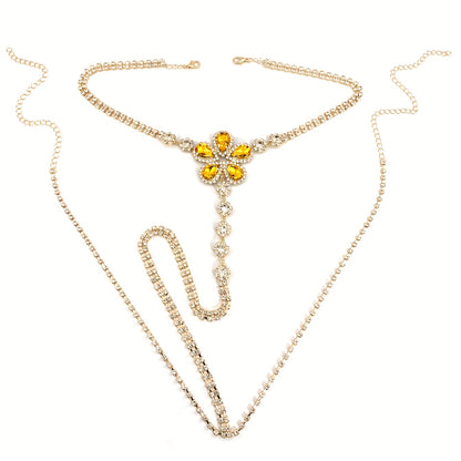 سلسلة جسم زهور زاهية