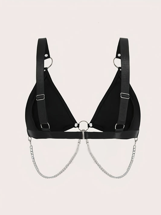 صدرية نسائية مثيرة من الجلد الصناعي